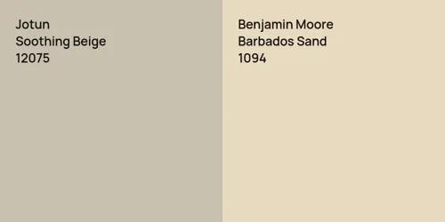 12075 Soothing Beige vs 1094 Barbados Sand