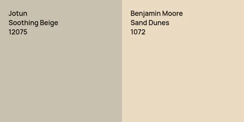 12075 Soothing Beige vs 1072 Sand Dunes