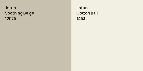 12075 Soothing Beige vs 1453 Cotton Ball