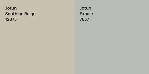 12075 Soothing Beige vs 7637 Exhale