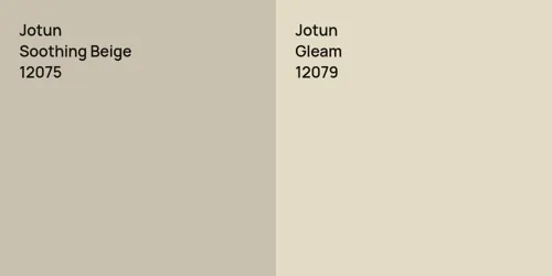 12075 Soothing Beige vs 12079 Gleam