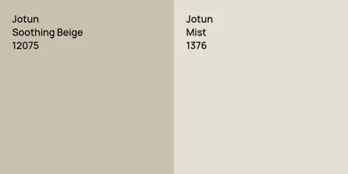 12075 Soothing Beige vs 1376 Mist