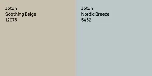 12075 Soothing Beige vs 5452 Nordic Breeze