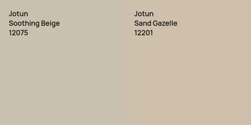 12075 Soothing Beige vs 12201 Sand Gazelle