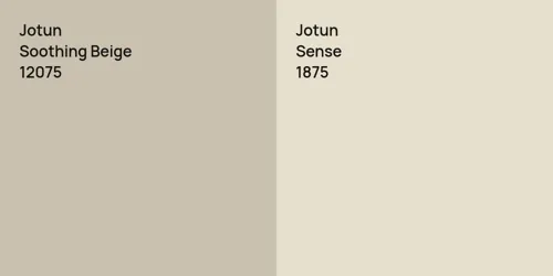 12075 Soothing Beige vs 1875 Sense