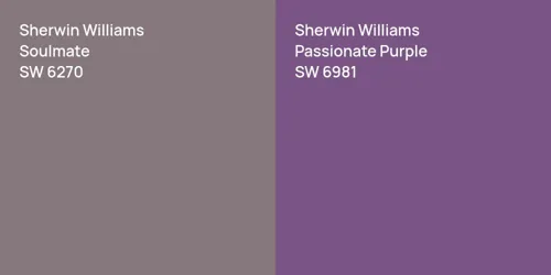 SW 6270 Soulmate vs SW 6981 Passionate Purple