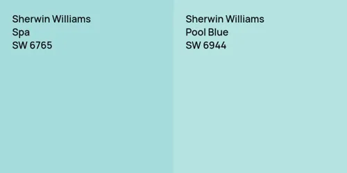 SW 6765 Spa vs SW 6944 Pool Blue