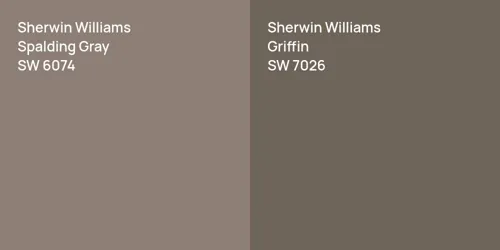 SW 6074 Spalding Gray vs SW 7026 Griffin