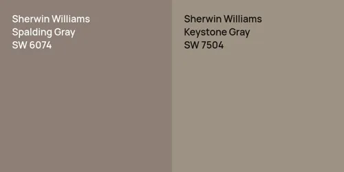 SW 6074 Spalding Gray vs SW 7504 Keystone Gray