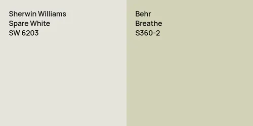 SW 6203 Spare White vs S360-2 Breathe