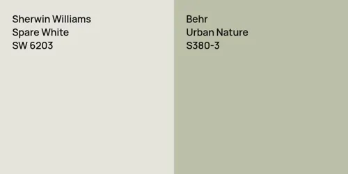 SW 6203 Spare White vs S380-3 Urban Nature