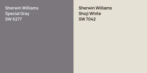 SW 6277 Special Gray vs SW 7042 Shoji White