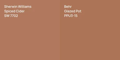 SW 7702 Spiced Cider vs PPU3-15 Glazed Pot