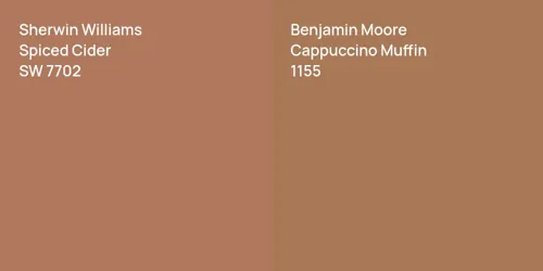 SW 7702 Spiced Cider vs 1155 Cappuccino Muffin