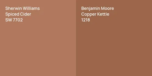 SW 7702 Spiced Cider vs 1218 Copper Kettle