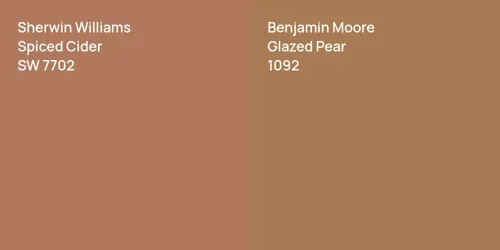 SW 7702 Spiced Cider vs 1092 Glazed Pear