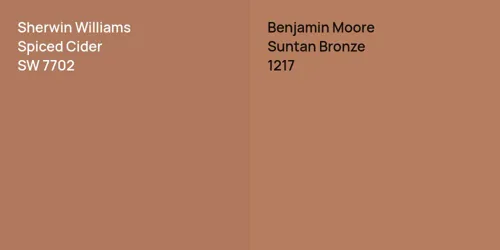 SW 7702 Spiced Cider vs 1217 Suntan Bronze