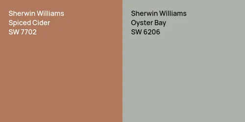 SW 7702 Spiced Cider vs SW 6206 Oyster Bay