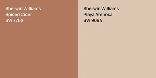 SW 7702 Spiced Cider vs SW 9094 Playa Arenosa