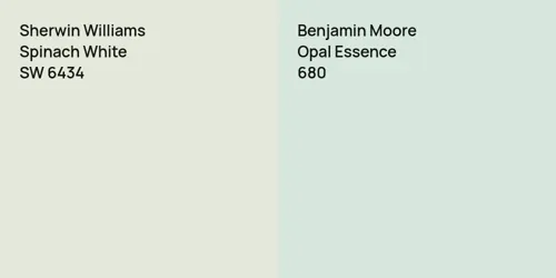 SW 6434 Spinach White vs 680 Opal Essence