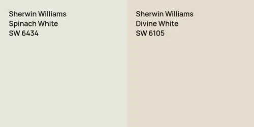 SW 6434 Spinach White vs SW 6105 Divine White