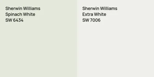 SW 6434 Spinach White vs SW 7006 Extra White