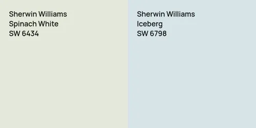 SW 6434 Spinach White vs SW 6798 Iceberg