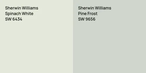 SW 6434 Spinach White vs SW 9656 Pine Frost