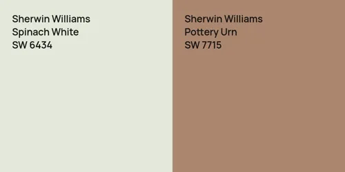 SW 6434 Spinach White vs SW 7715 Pottery Urn