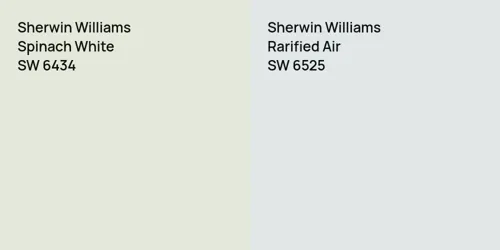 SW 6434 Spinach White vs SW 6525 Rarified Air