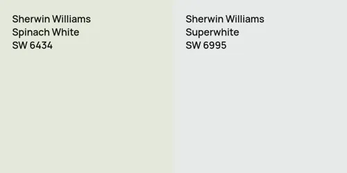 SW 6434 Spinach White vs SW 6995 Superwhite