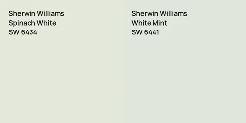 SW 6434 Spinach White vs SW 6441 White Mint