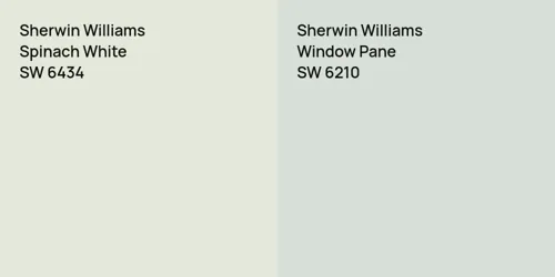 SW 6434 Spinach White vs SW 6210 Window Pane