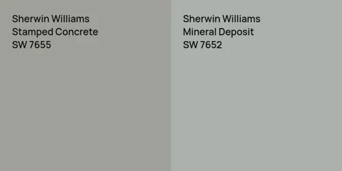 SW 7655 Stamped Concrete vs SW 7652 Mineral Deposit