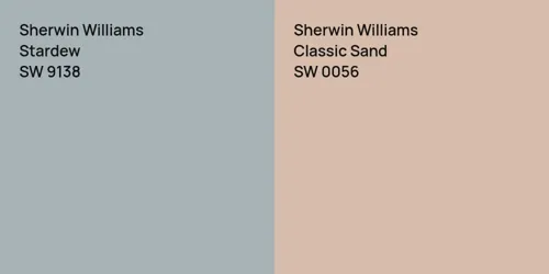 SW 9138 Stardew vs SW 0056 Classic Sand