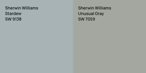 SW 9138 Stardew vs SW 7059 Unusual Gray