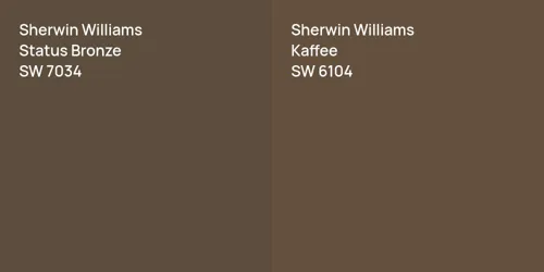 SW 7034 Status Bronze vs SW 6104 Kaffee