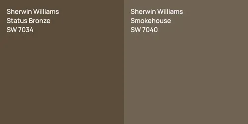 SW 7034 Status Bronze vs SW 7040 Smokehouse