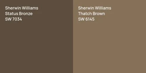 SW 7034 Status Bronze vs SW 6145 Thatch Brown