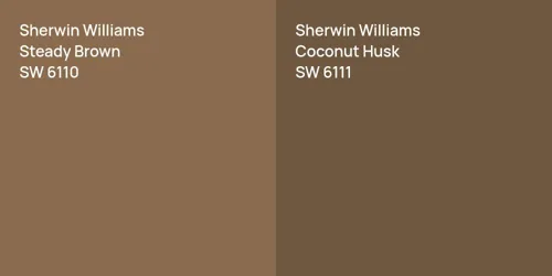 SW 6110 Steady Brown vs SW 6111 Coconut Husk