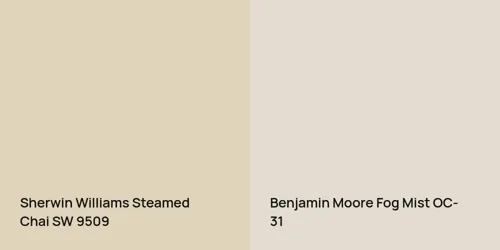 SW 9509 Steamed Chai vs OC-31 Fog Mist