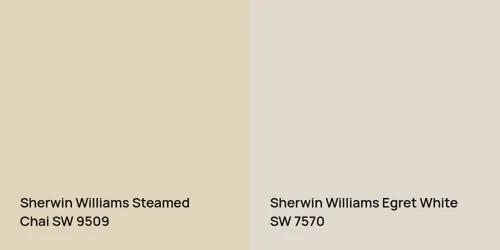 SW 9509 Steamed Chai vs SW 7570 Egret White