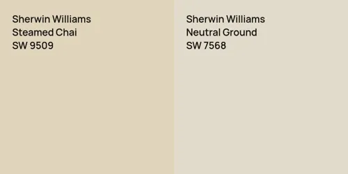 SW 9509 Steamed Chai vs SW 7568 Neutral Ground