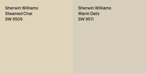 SW 9509 Steamed Chai vs SW 9511 Warm Oats