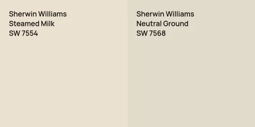 SW 7554 Steamed Milk vs SW 7568 Neutral Ground