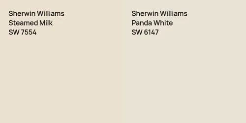 SW 7554 Steamed Milk vs SW 6147 Panda White