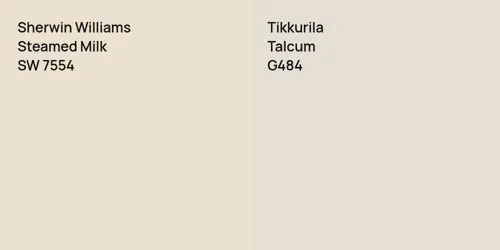 SW 7554 Steamed Milk vs G484 Talcum