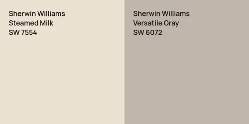 SW 7554 Steamed Milk vs SW 6072 Versatile Gray