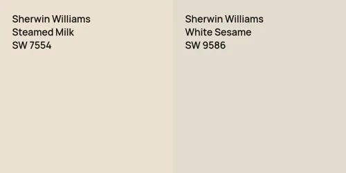 SW 7554 Steamed Milk vs SW 9586 White Sesame