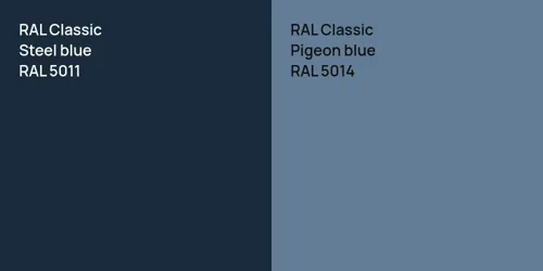 RAL 5011  Steel blue vs RAL 5014 Pigeon blue